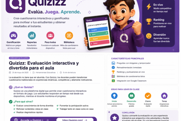 Quizizz: Evaluación interactiva y divertida para el aula