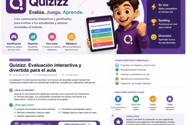 Quizizz: Evaluación interactiva y divertida para el aula